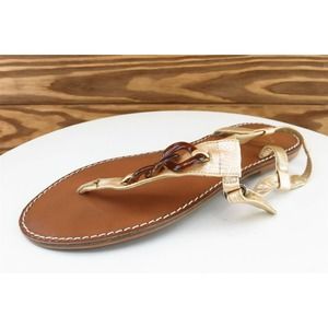 1969 Gap Jeans Sz 8‎ M Beige Thong Synthetic Women Sandals